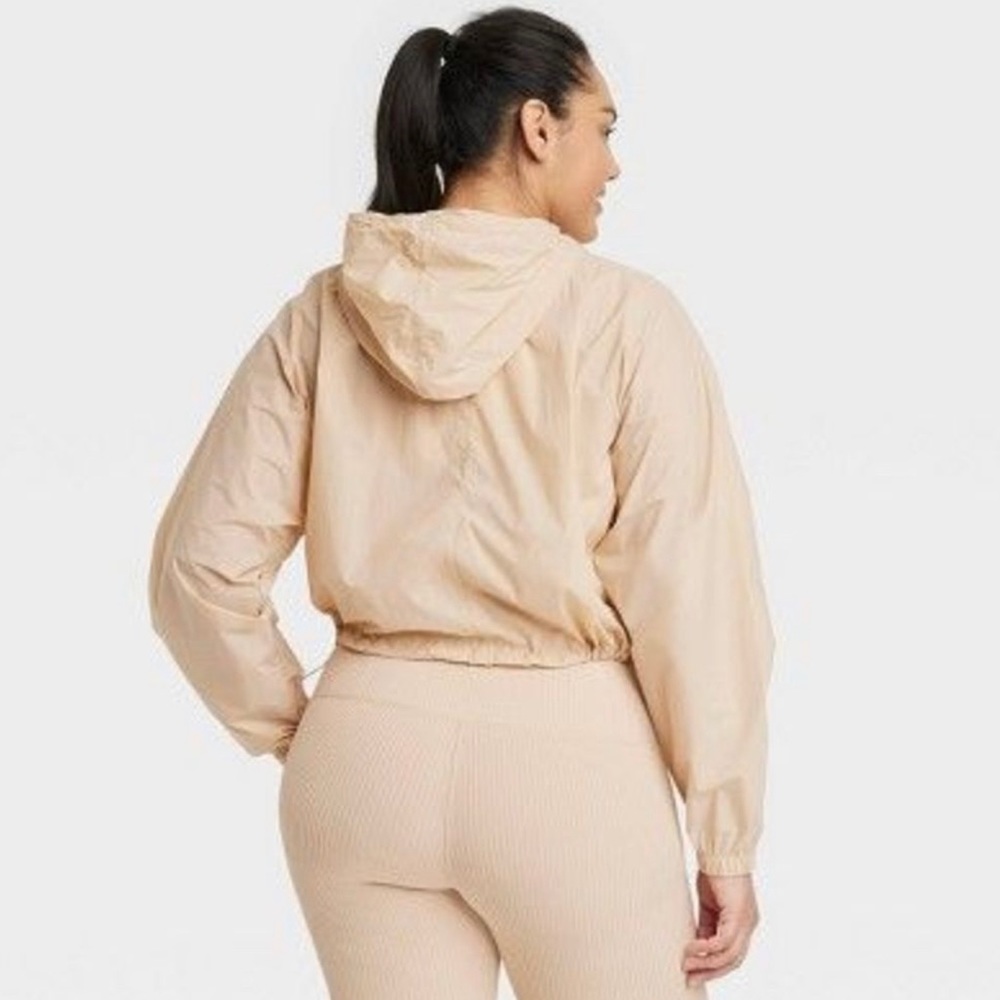 Full-Zip Windbreaker Jacket - All in Motion™ Beige S - Picture 3 of 4